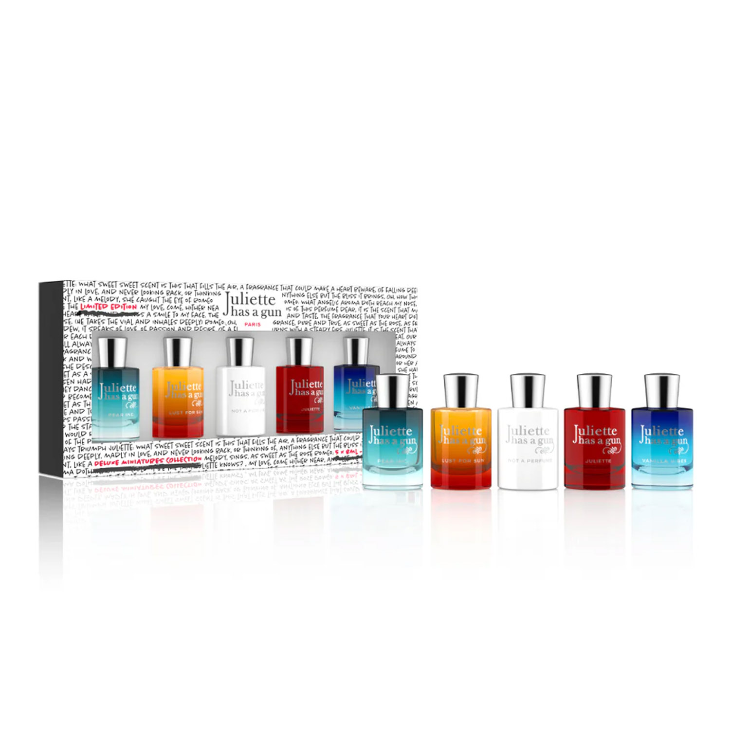 SET DE LUJO DE MINIATURAS JULIETTE, JULIETTE HAS A GUN PERFUMES